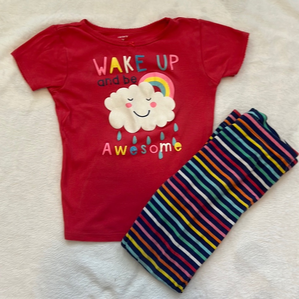 Carter’s Size 7 Rainbow Pajama Set